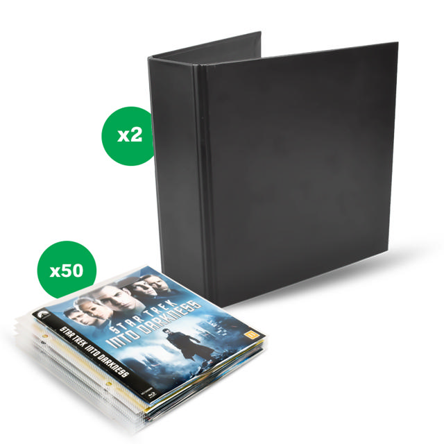 Blu-ray bundle - 50 Blu-ray sleeves, 2 binders