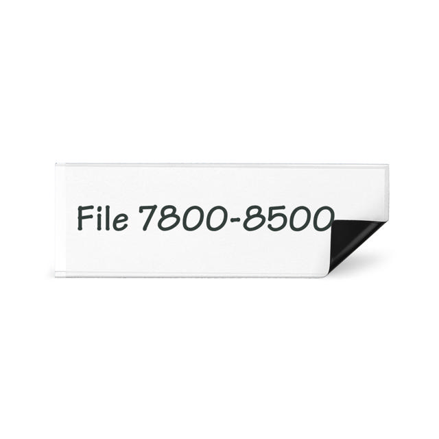 Magnetic Label Holder, 35 x 102 mm, with Inserts