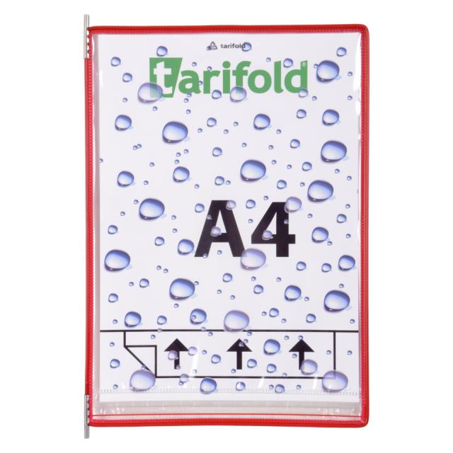 Tarifold Drypocket Pivoting Pocket, Stainless Steel Pivots, A4, Portrait, Bottom Loading