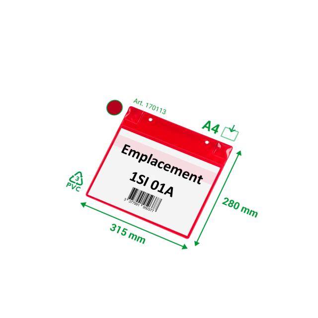 Magnetic Logistic ID Pocket with Flap, with Neodymiums, A4, Landscape