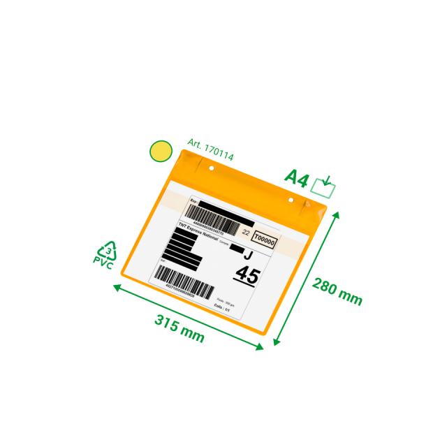 Magnetic Logistic ID Pocket with Flap, with Neodymiums, A4, Landscape