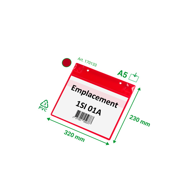 Magnetic Logistic ID Pocket, with Neodymiums and Flap, A5, Landscape