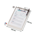 Clipboard, Aluminium, A4, Portrait