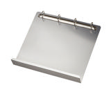 Magnetic 4-Ring Display Binder with Ledge, Aluminium, A4, Landscape