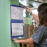 Magnetic 4-Ring Display Binder with Ledge, Aluminium, A4, Landscape