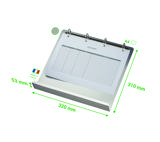 Magnetic 4-Ring Display Binder with Ledge, Aluminium, A4, Landscape