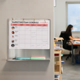 Magnetic 4-Ring Display Binder with Ledge, Aluminium, A4, Landscape