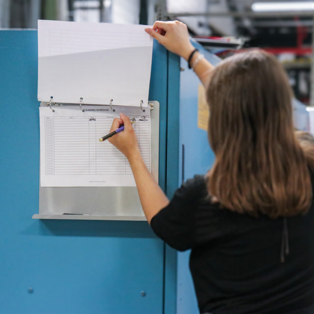 Magnetic 4-Ring Display Binder with Ledge, Aluminium, A4, Landscape