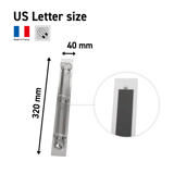 Magnetic 3-Ring Display Support, Aluminium, US Letter size