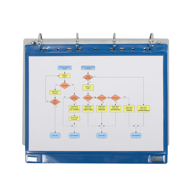 4-ring Display Binder, with Magnetic Attachment, Aluminium, A4, Landscape