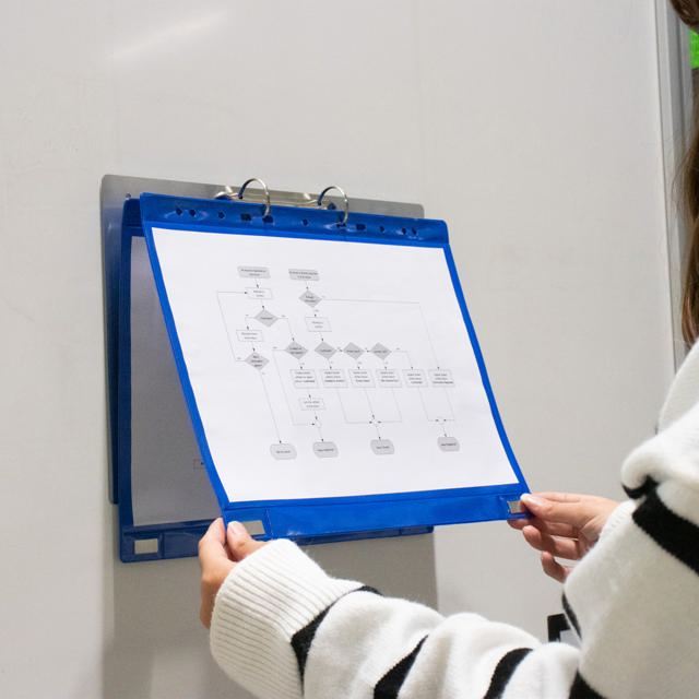 2-ring Display Binder, with Magnetic Attachment, Aluminium, A4, Landscape