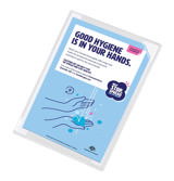 Kang Easy Clic Antimicrobial Self-adhesive Signage Pocket, Repositionable, A4