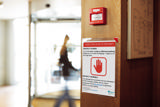 Kang Easy Clic Self-adhesive Signage Pocket, Repositionable, A4, Red Corner