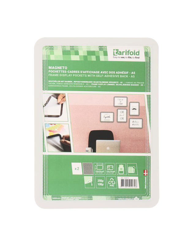 Magneto Self-adhesive Frame Display Pocket, Repositionable, A5