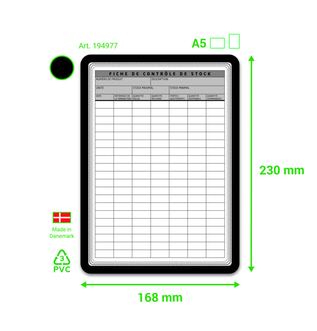 Magneto Self-adhesive Frame Display Pocket, Repositionable, A5