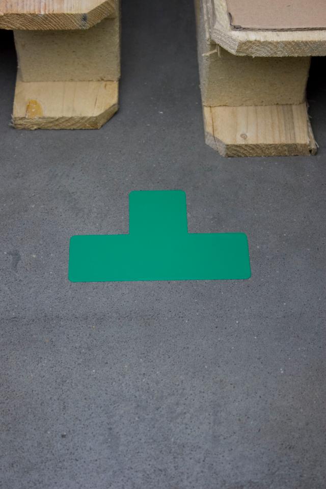 Adhesive Floor Marking Symbol, T Shape