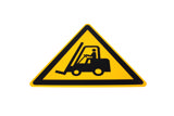 Adhesive safety pictogram, Caution forklifts