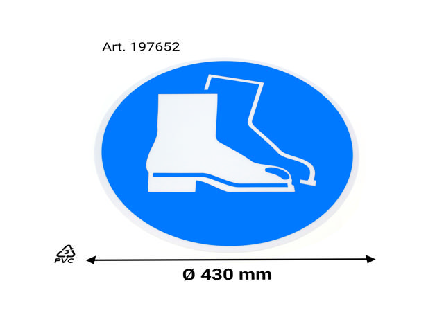 Adhesive safety pictogram, Wear safety footwear