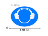 Adhesive safety pictogram, Wear ear protection