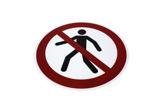 Adhesive safety pictogram, No pedestrians