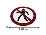 Adhesive safety pictogram, No pedestrians