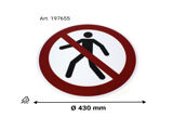 Adhesive safety pictogram, No pedestrians