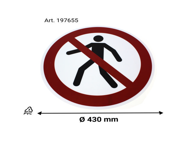 Adhesive safety pictogram, No pedestrians