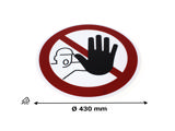 Adhesive safety pictogram, Entry prohibited to unauthorised personnel