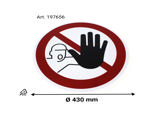 Adhesive safety pictogram, Entry prohibited to unauthorised personnel