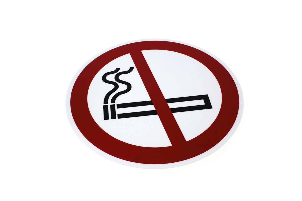 Adhesive safety pictogram, No smoking
