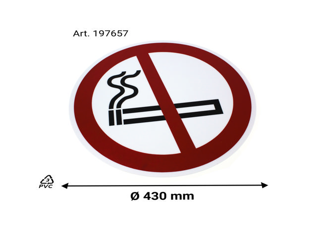 Adhesive safety pictogram, No smoking