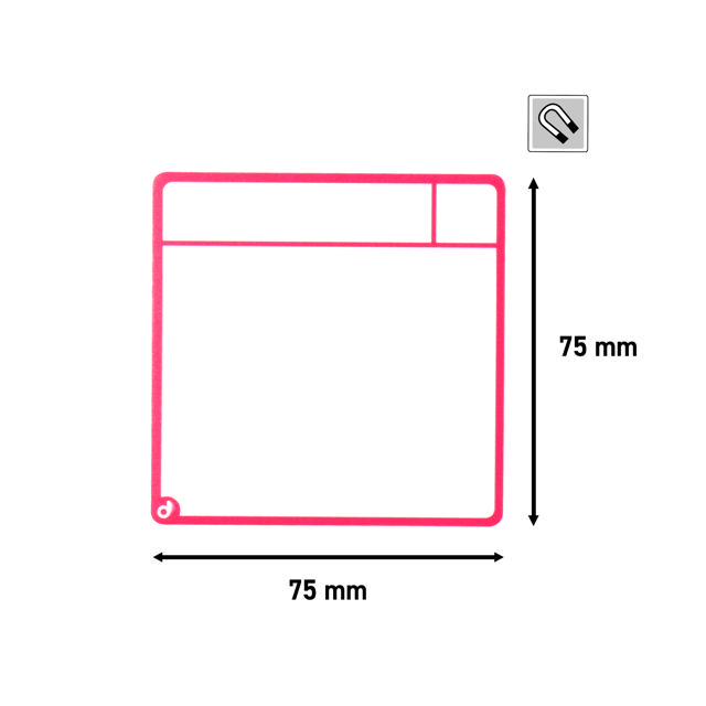 Magnetic Task Card Kit for Kanban Board, 3 Columns, S Cards
