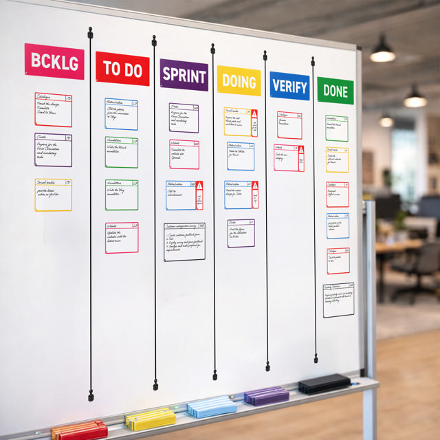 Magnetic Title Cards, Scrum, 175 x 75 mm