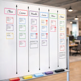 Magnetic Task Card Kit for Agile Board, 6 Columns, M Cards