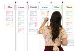 Magnetic Task Card Kit for Agile Board, 6 Columns, M Cards