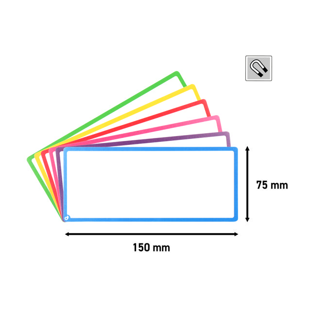 Magnetic Task Card Kit for Agile Board, 6 Columns, M Cards