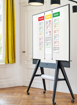 Magnetic Task Card Kit for Kanban Board, 3 Columns, M Cards