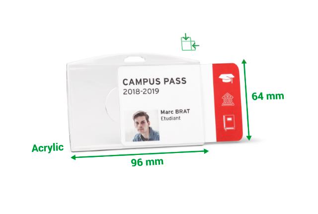 Security ID Card Holder, Acrylic, for 1 Card