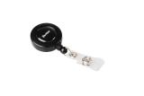 Black Line Badge Reel, with Strap Clip