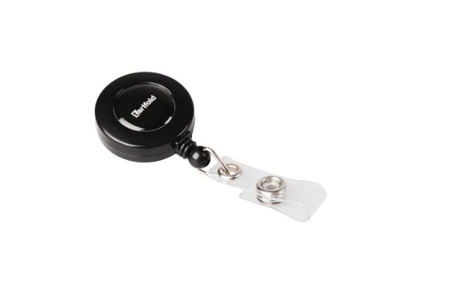 Black Line Badge Reel,  with Strap Clip