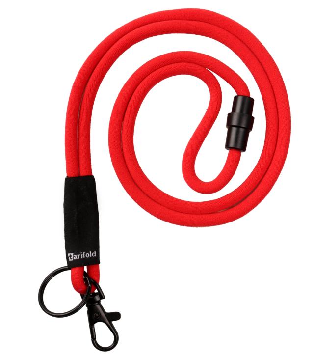 Soft Cord Lanyard, with Swivel Hook and Key Ring