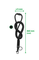 Soft Cord Lanyard, with Swivel Hook and Key Ring