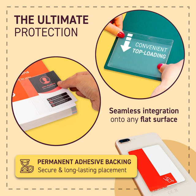 Self-adhesive Poly Pocket, Top Opening, 5'' x 8'' 