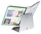 Tarifold Stainless Steel Desk Document Display System Base, A4, for 10 to 30 Pockets