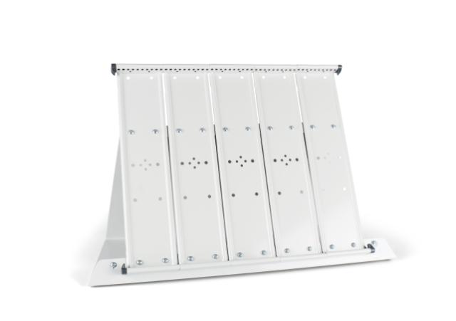 Mounted Empty Tarifold Metal Desk Display Unit, A4, with Side Stops, for 50 Pockets