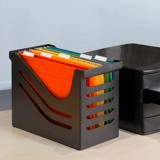 Re-Solution Office Box, with 5 A4 Euroflex Suspension File Folders, 100% Recycled, Blue Angel