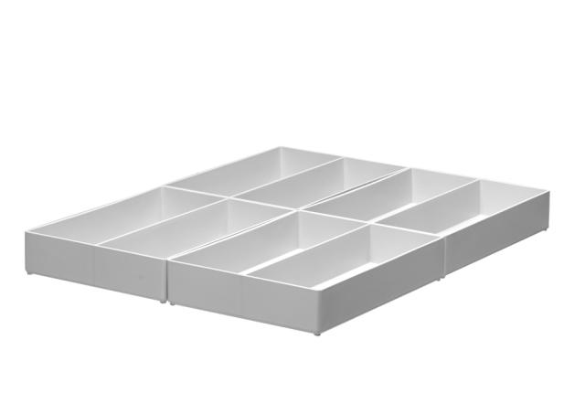 Insert Boxes, Semi-high, 4 Boxes per Drawer, 2 Compartments per box