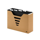 Kraft Line Suspension File Box, with 5 A4 Euroflex Suspension File Folders, FSC®