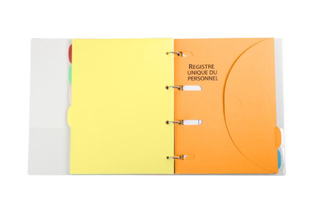 Binder with 6 Smartfolder Perforated Folders with Tabs, Complete Legal Register, A4
