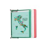 Tarifold Metal Wall Document Display System, A4, 10 Pockets, Italy Colours